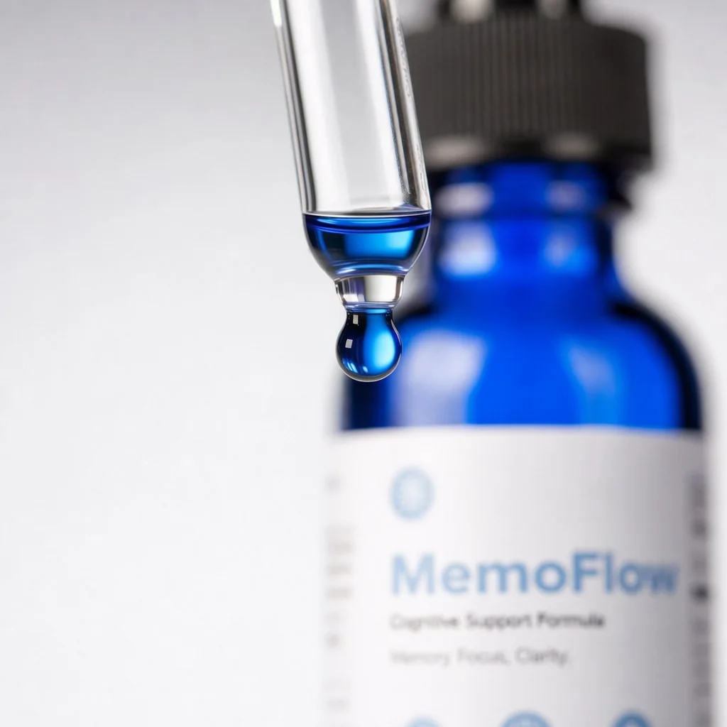 Close-up of a MemoFlow dropper releasing a drop